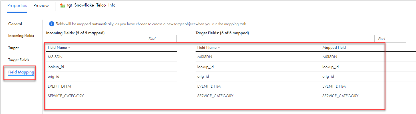 field mapping