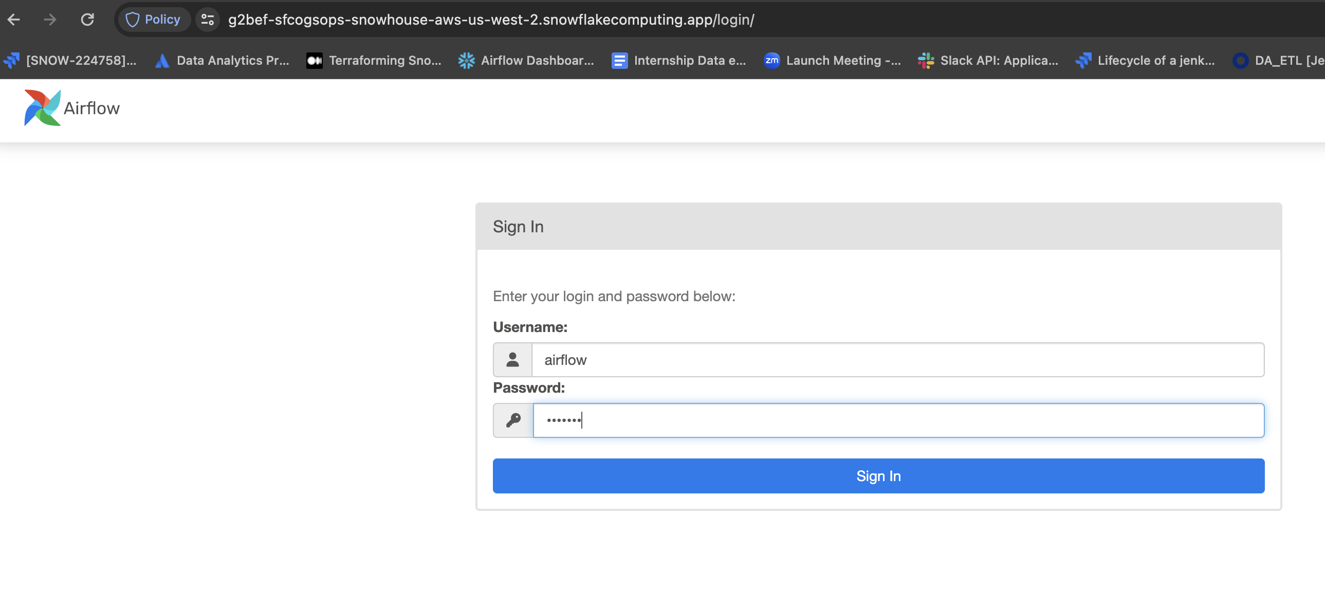 Airflow Login