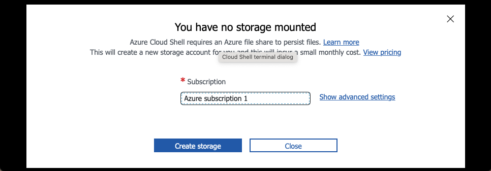 Create Storage