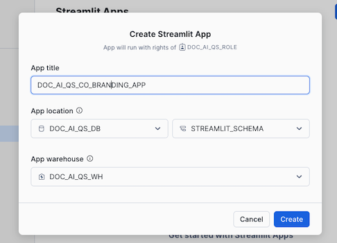 Streamlit create dialog