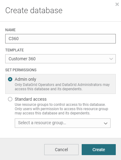 Create database