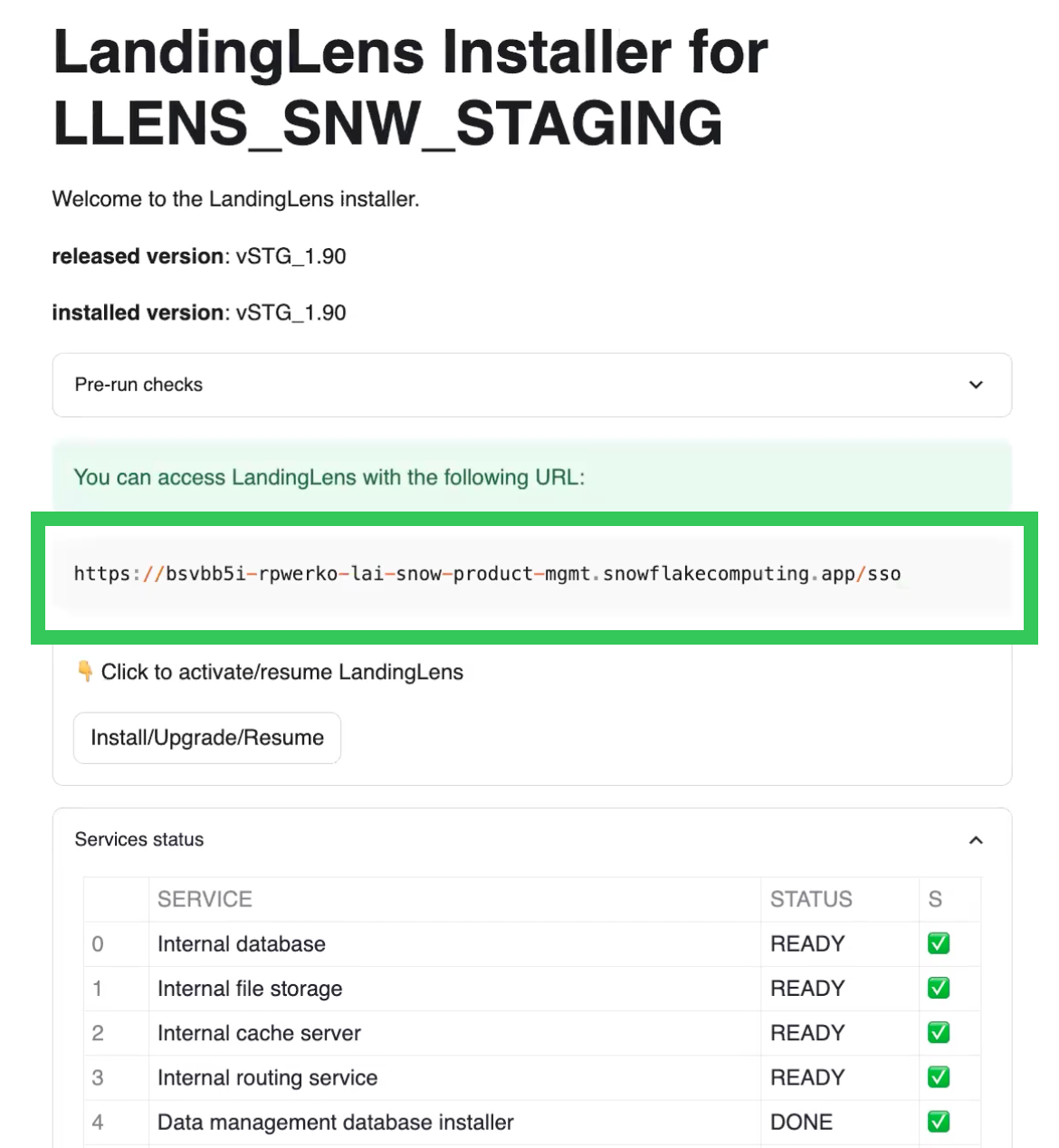 Copy the URL for the LandingLens app