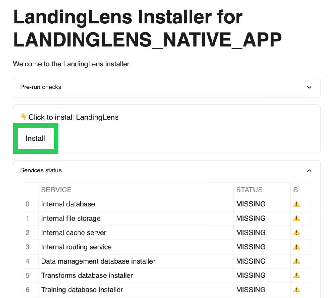 Launch the app installer