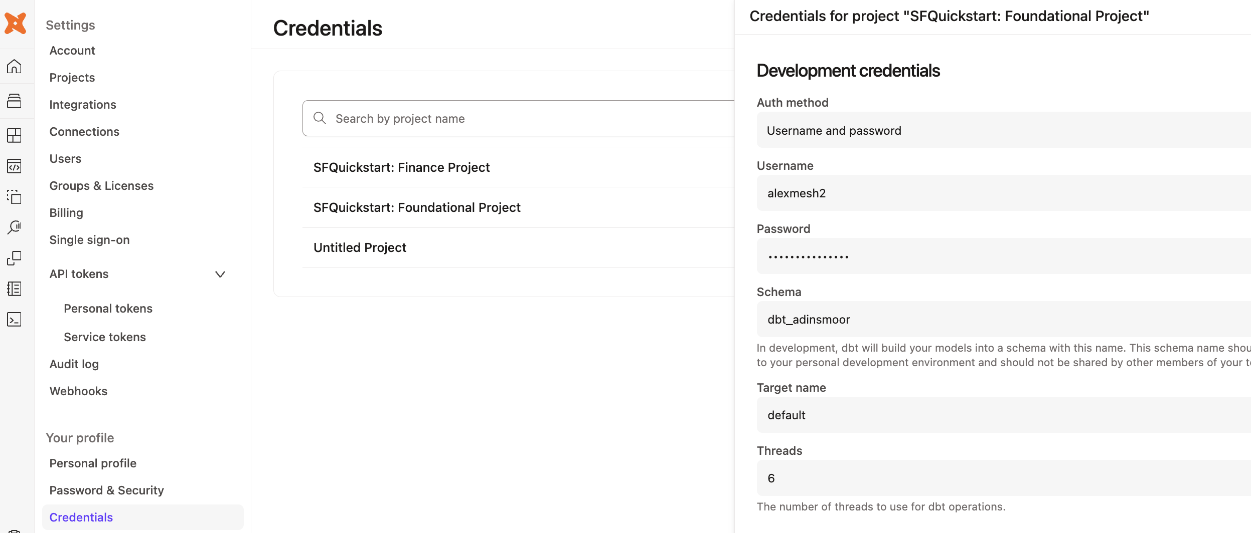 Add developer credentials