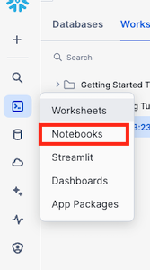 Navigate to Notebooks