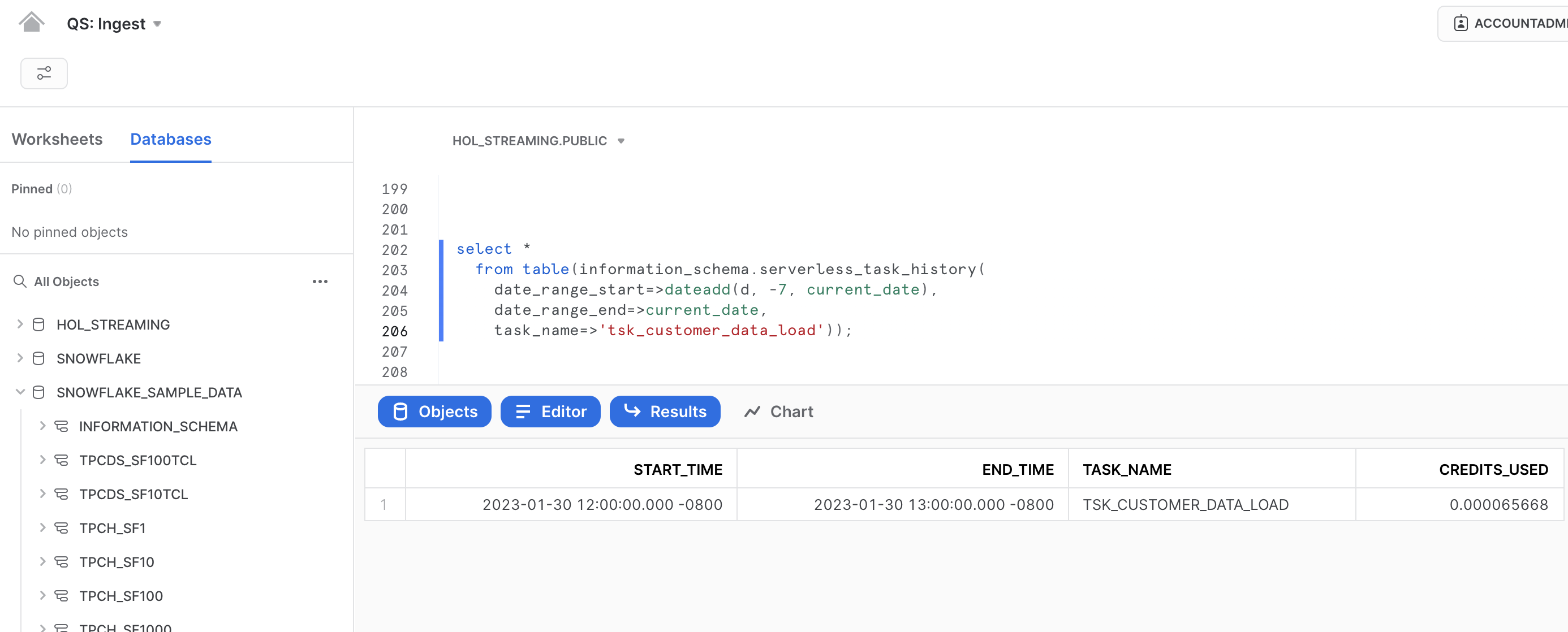 staged data