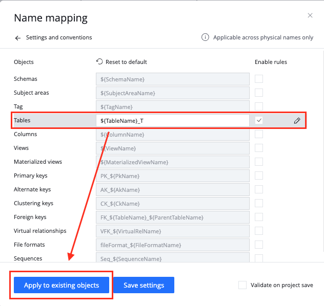 Name Mapping