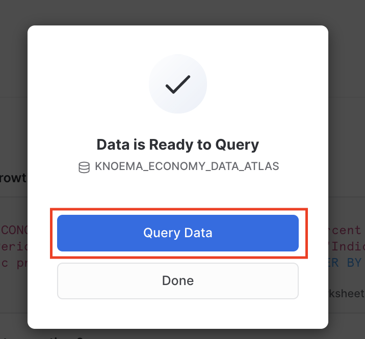 Click on Query Data