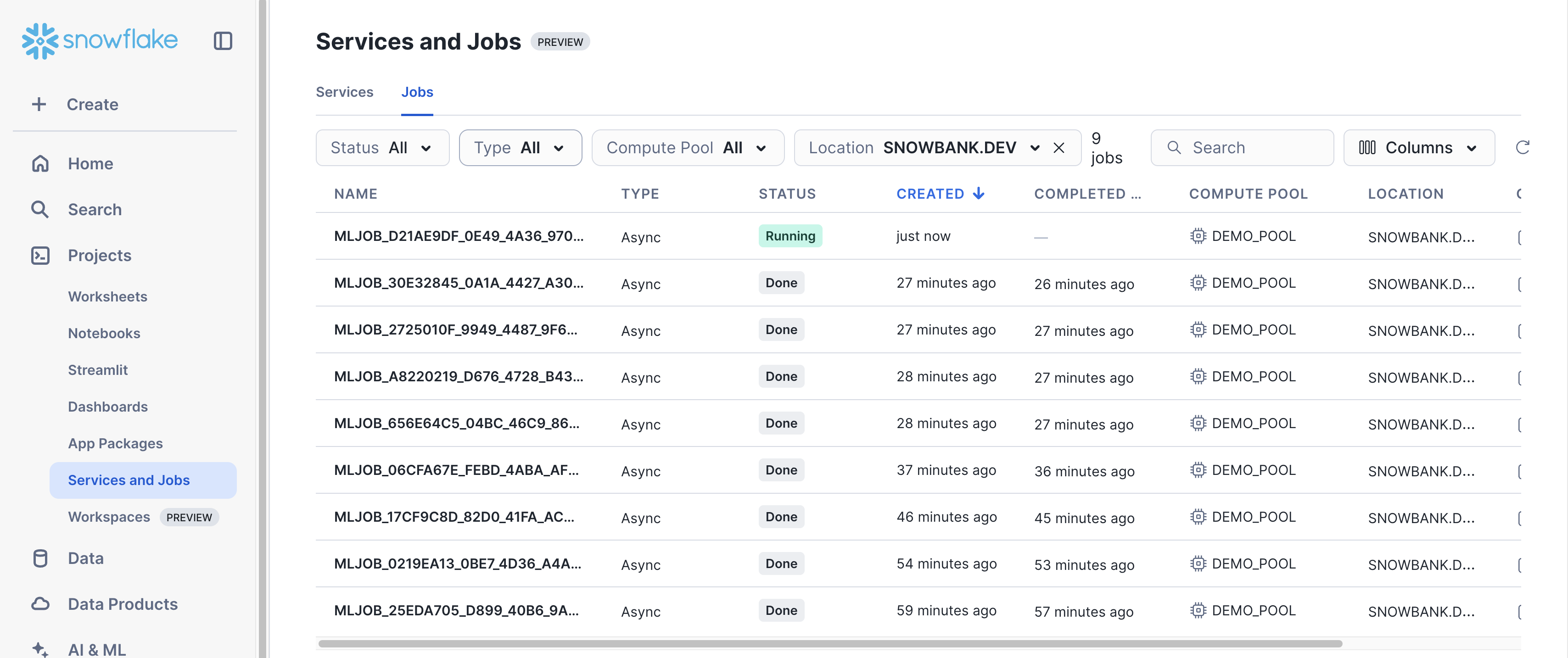 Job List