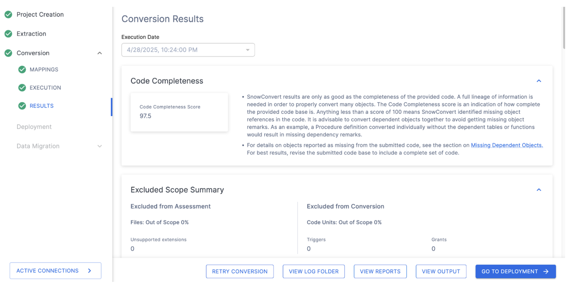 ConversionResults