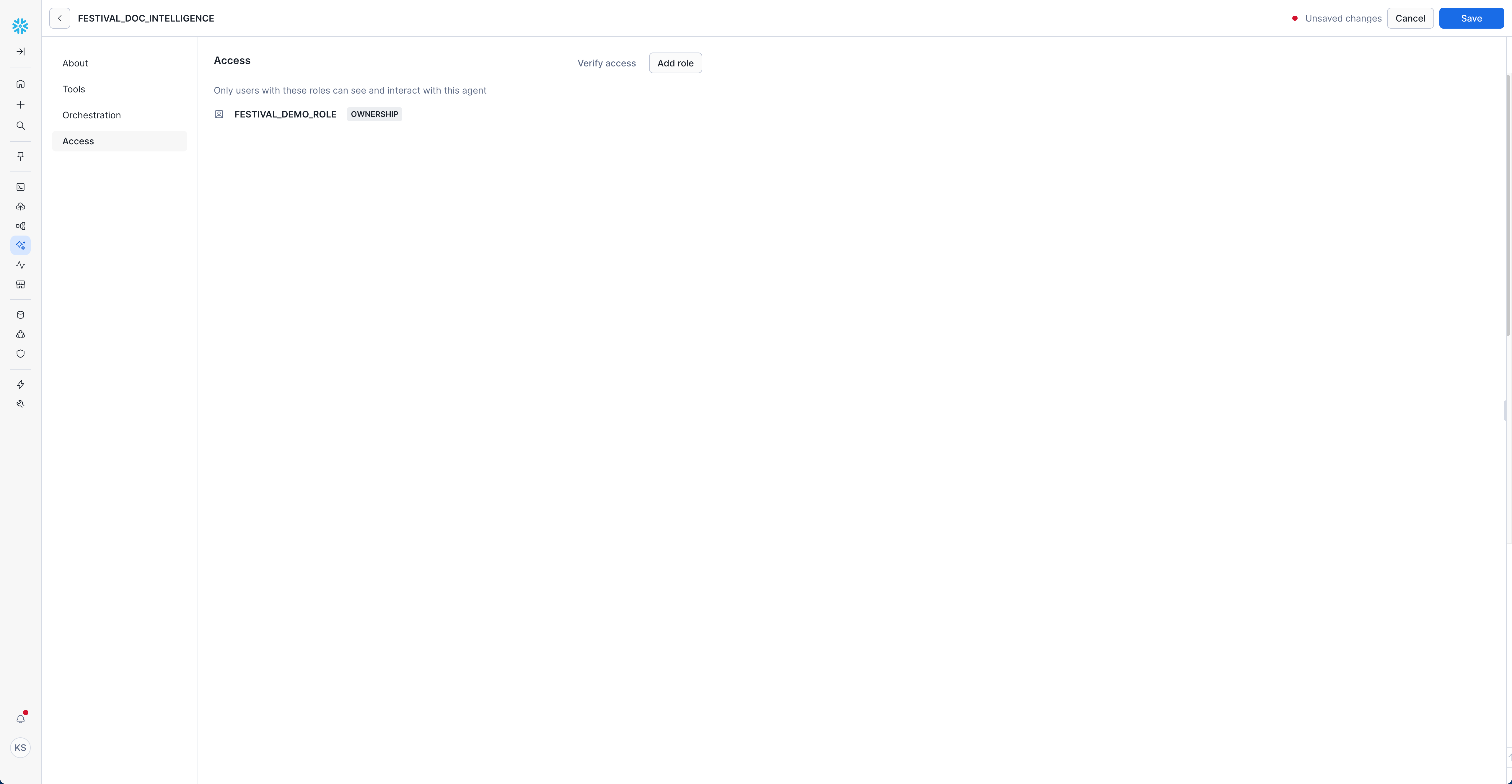 Agent Access Configuration