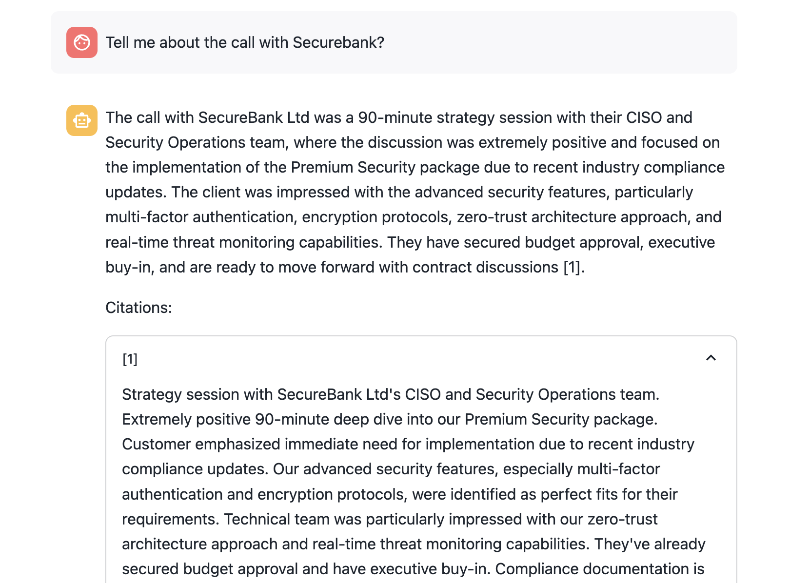 Securebank Conversation