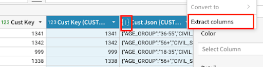 Extract JSON Drop-down
