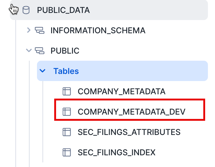 trips_dev table