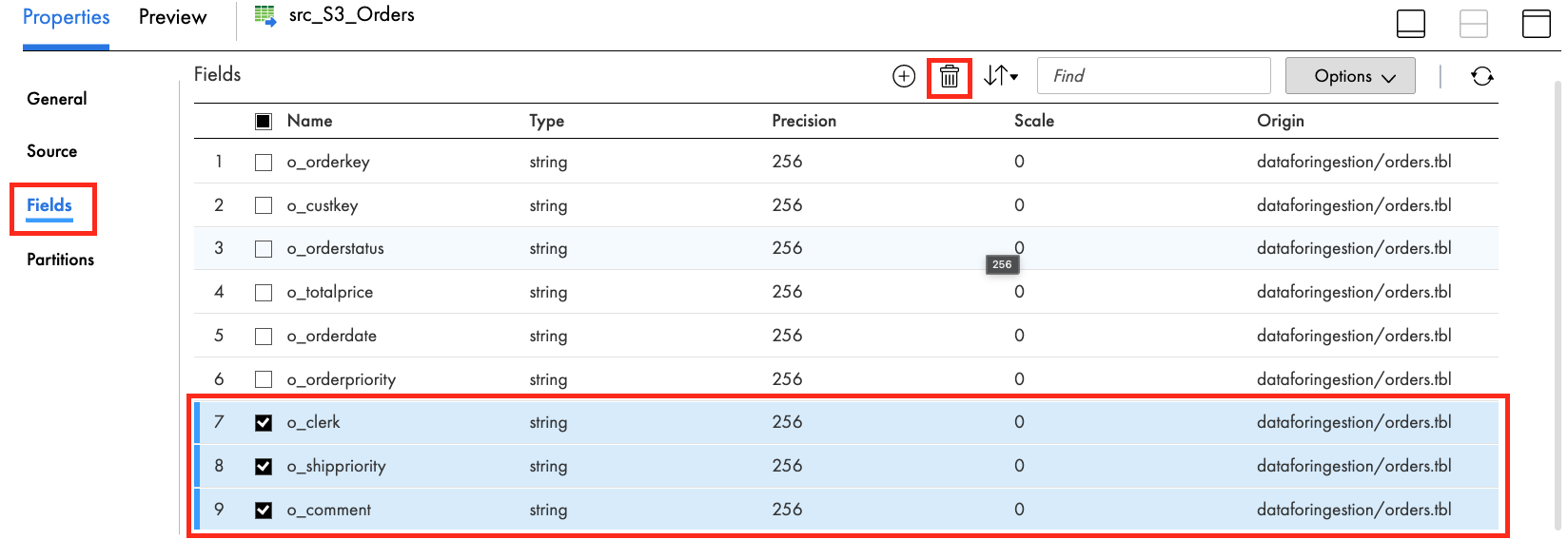 srcS3OrdersDeleteFields