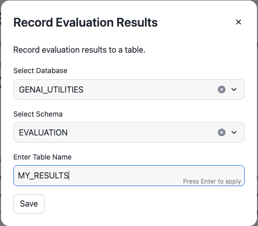 Record Results