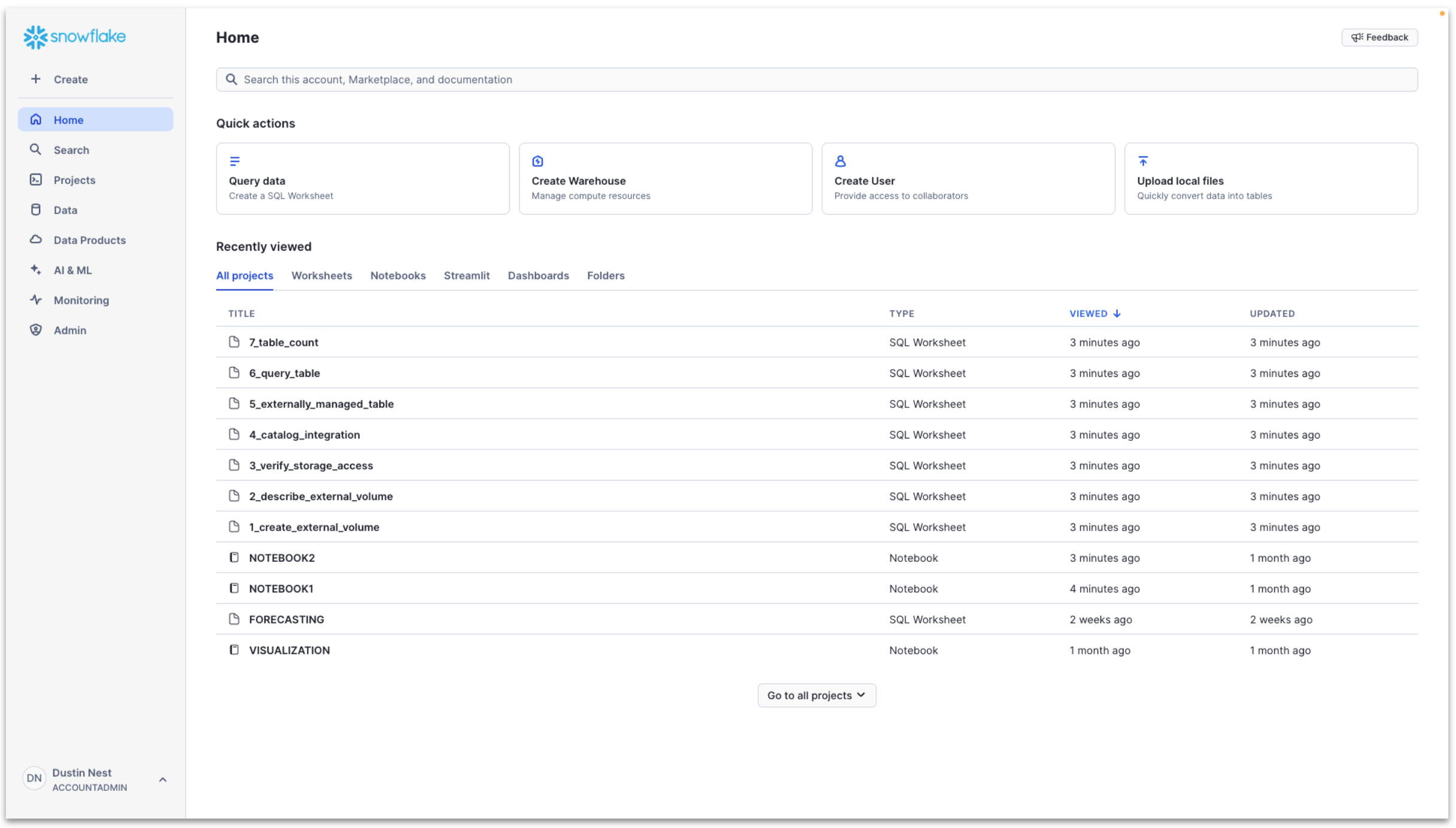 Create Snowflake AI Data Cloud Account