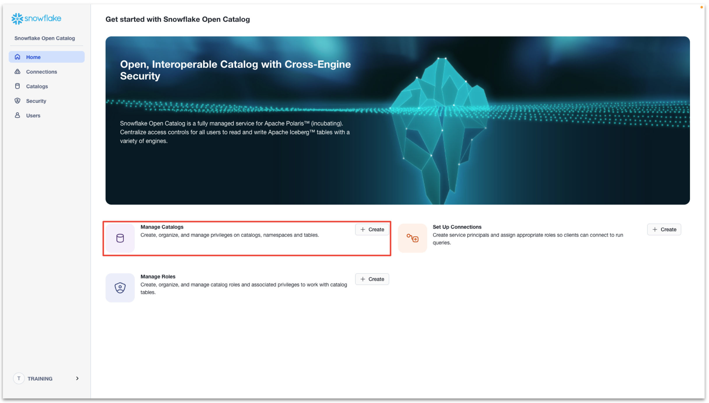 Create New Catalog