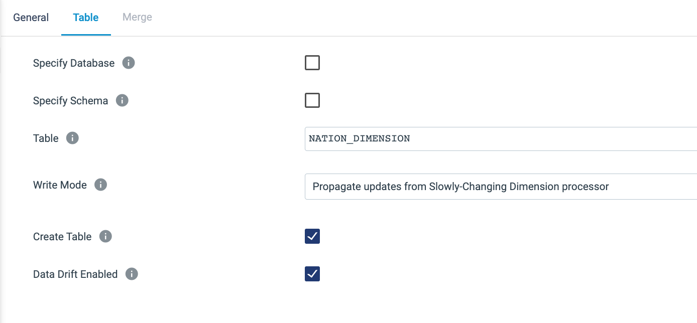 SCD Table Destination